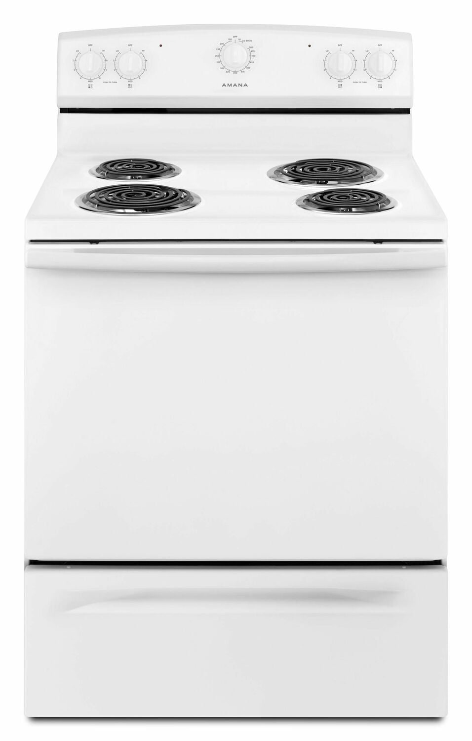 Amana ACR2303MFW 30-Zoll-Elektroherd mit Warmhaltefunktion, Weiß