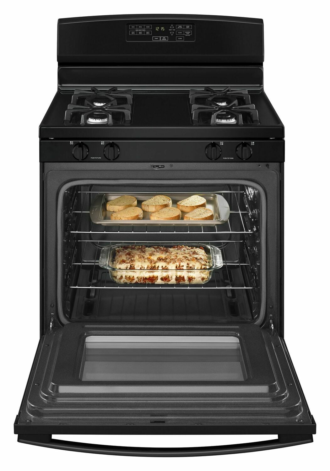 Amana AGR6603SFB 30-Zoll-Gasherd mit Selbstreinigungsoption - Schwarz