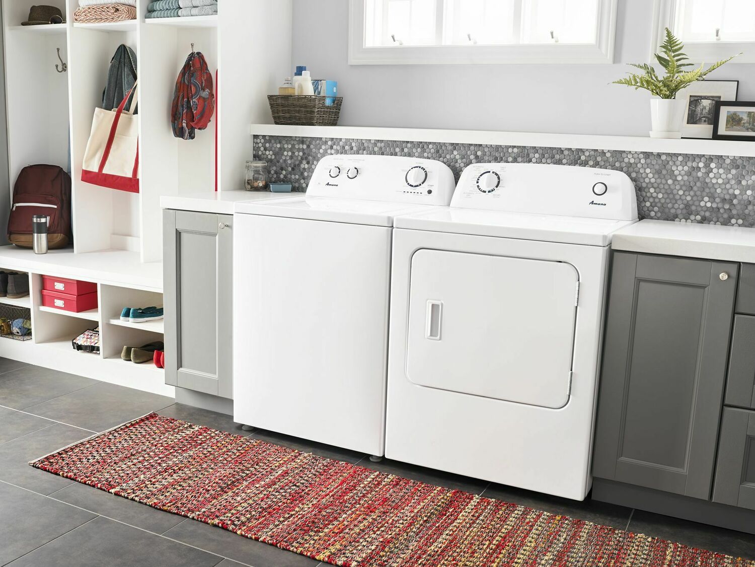 Amana NTW4516FW Toplader-Waschmaschine mit Doppelwirkungsrührwerk, 3,5 Kubikfuß, Weiß