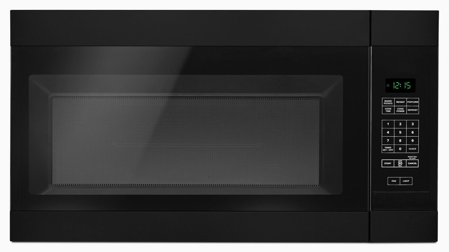 Amana AMV2307PFB 1,6 Kubikfuß Over-The-Range-Mikrowelle mit Add 0:30 Sekunden Schwarz