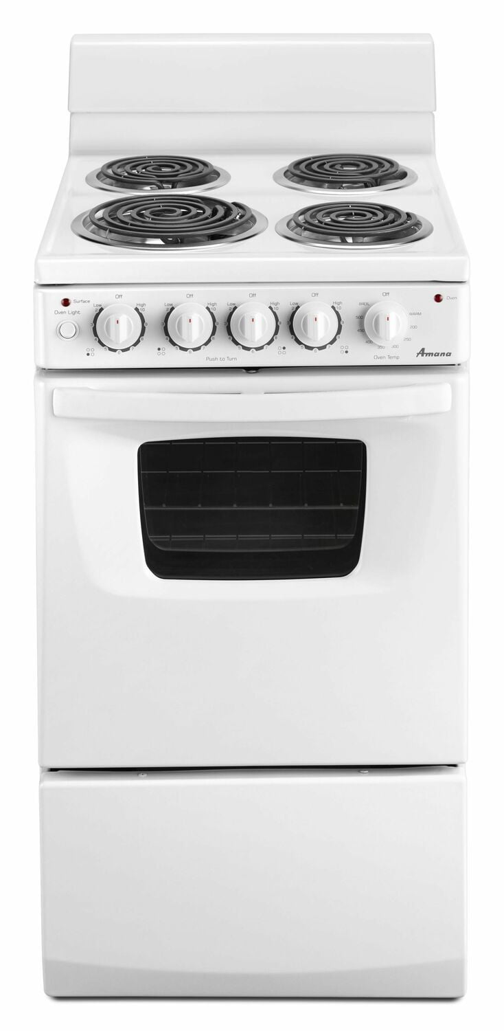 Amana AEP222VAW Elektroherd mit vielseitigem Kochfeld, 50,8 cm, Weiß