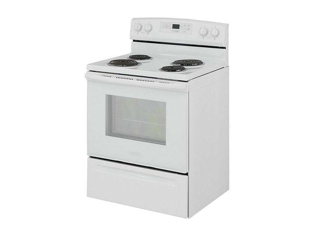 Amana ACR4503SFW 30-Zoll-Elektroherd mit Selbstreinigungsoption – Weiß