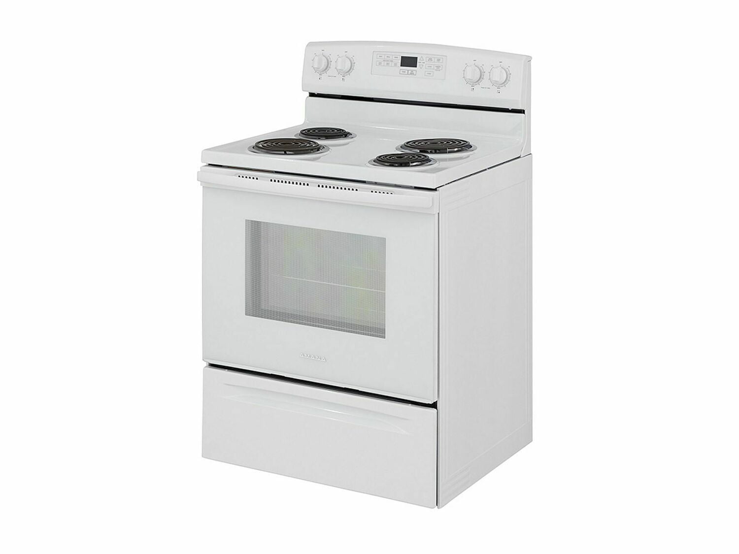 Amana ACR4503SFW 30-Zoll-Elektroherd mit Selbstreinigungsoption – Weiß